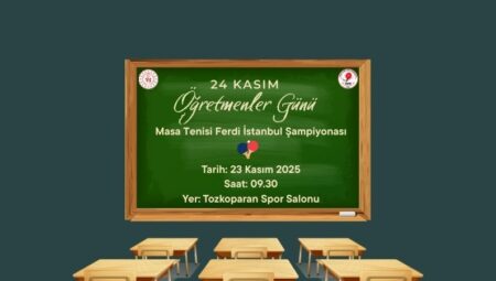 24 Kasım Öğretmenler Günü Mas Tenisi Turnuvası Yapılacaktır !