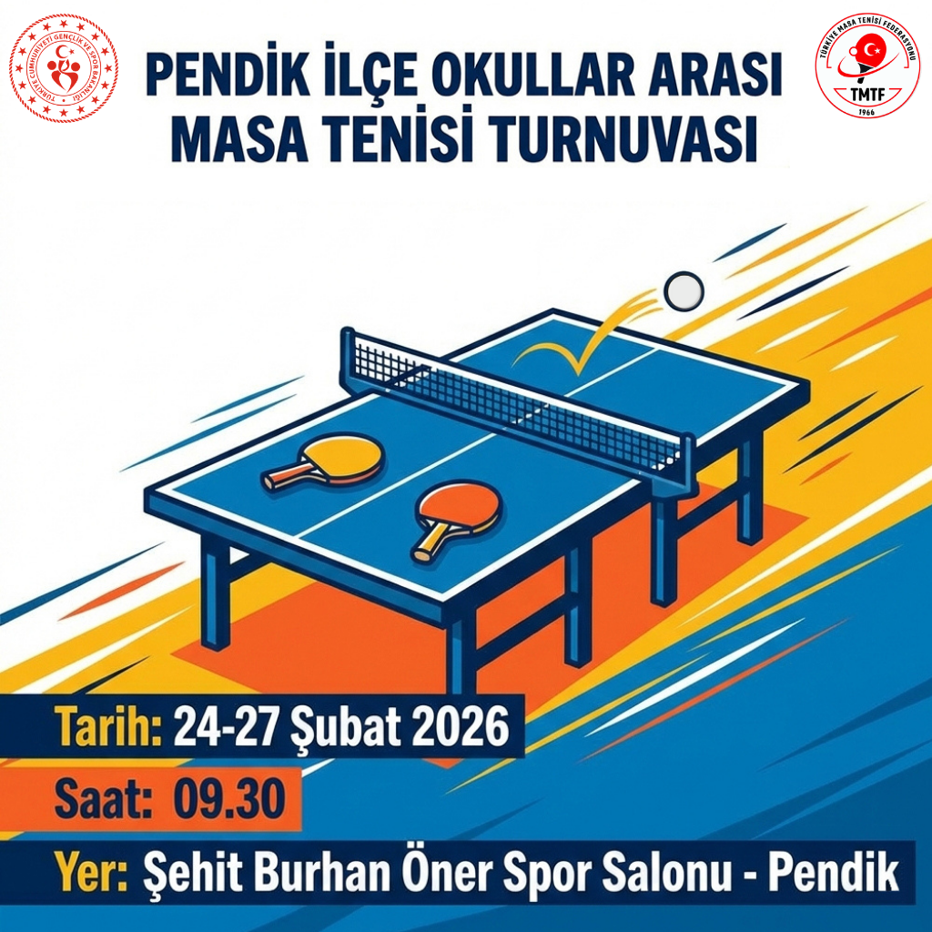 pendik ilçe okullar arası masa tenisi turnuvası