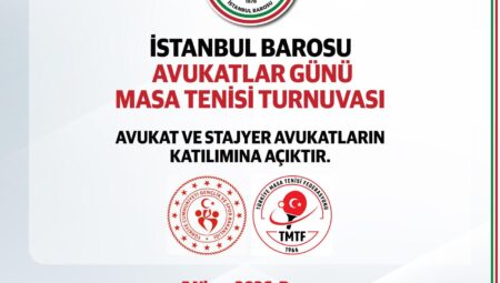 Avukatlar Günü Masa Tenisi Turnuvası Yapılacaktır!