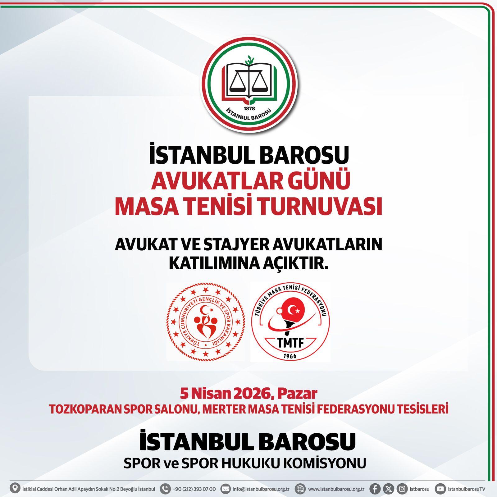 avukatlar günü masa tenisi turnuvası