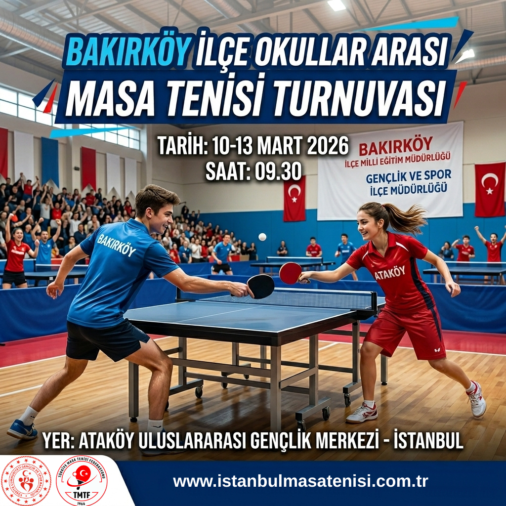 bakırköy ilçe okullar arası masa tenisi turnuvası