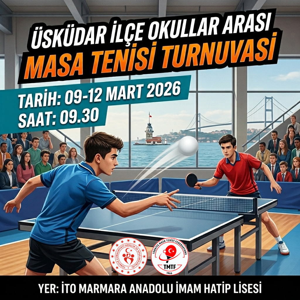 üsküdar ilçe okullar arası masa tenisi turnuvası