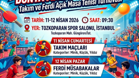 Dünya Masa Tenisi Günü (Minik-Küçük ve Yıldız) Masa Tenisi Turnuvası Yapılacaktır
