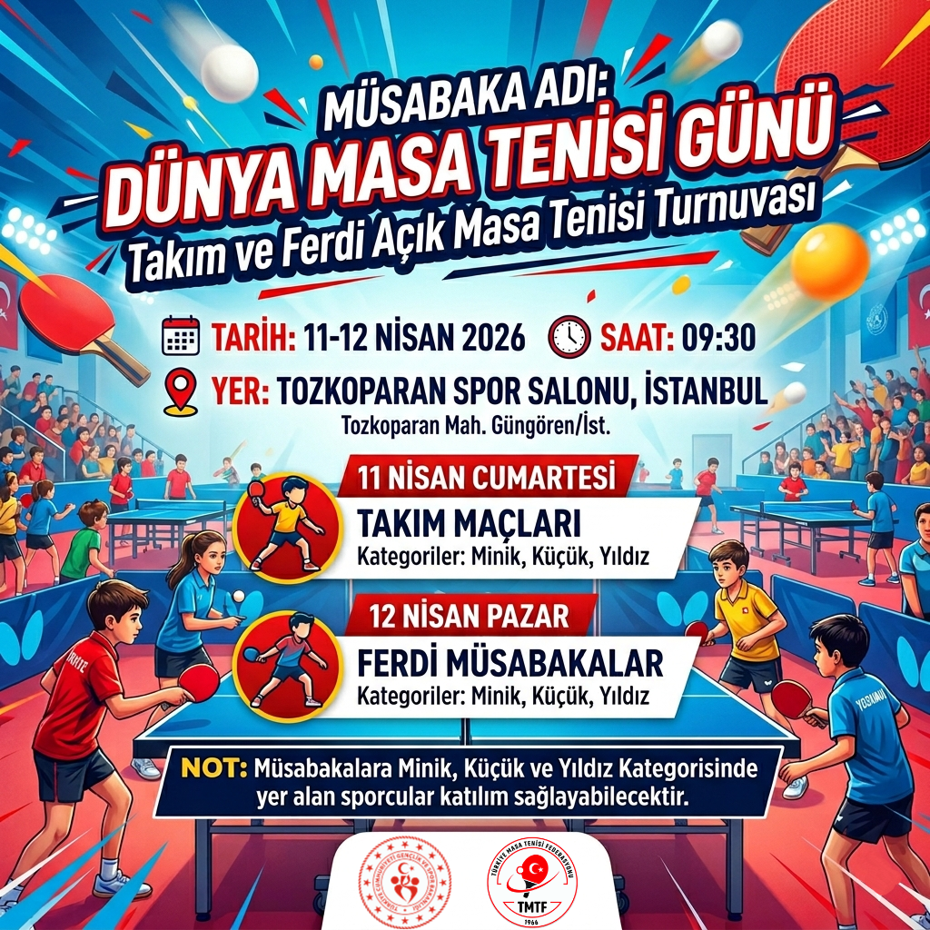 Dünya masa tenisi günü masa tenisi turnuvası