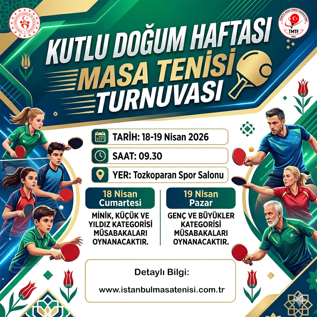 kutlu doğum haftası masa tenisi turnuvası