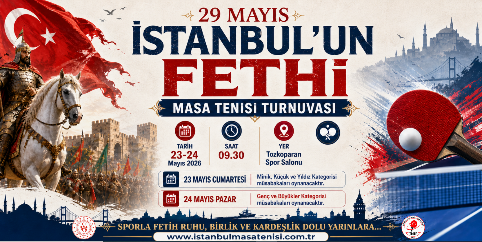 29 mayıs istanbulun kurtuluşu masa tenisi turnuvası