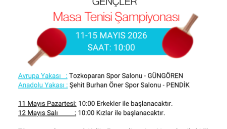 Spor Şehri İstanbul Okul Spor Kulüpleri Ligi (Gençler) Masa Tenisi Şampiyonası