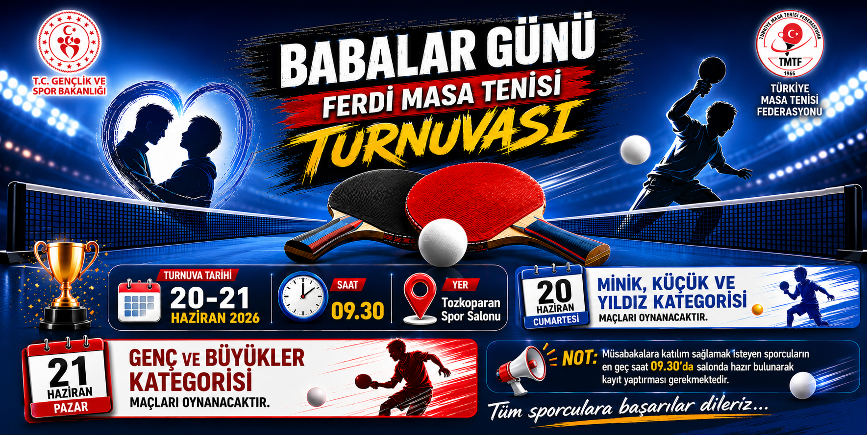 babalar günü ferdi masa tenisi turnuvası