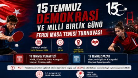 15 Temmuz Demokrasi ve Milli Birlik Günü Kupası Yapılacaktır.