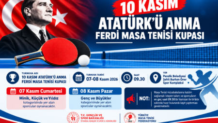 10 Kasım Atatürk’ü Anma Ferdi Masa Tenisi Kupası