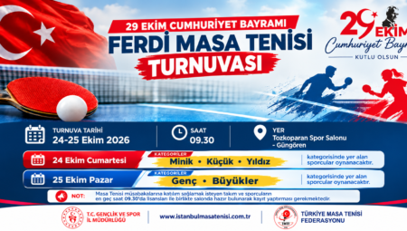 29 Ekim Cumhuriyet Bayramı Ferdi Masa Tenisi Turnuvası